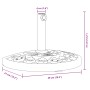 Semicircular umbrella base for Ø38/48 mm poles 9 kg by vidaXL, Umbrella bases - Ref: Foro24-4007970, Price: 51,90 €, Discount: %