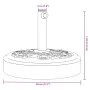 Semicircular umbrella base for Ø38/ 48 mm poles 25 kg by vidaXL, Umbrella bases - Ref: Foro24-4007972, Price: 58,29 €, Discou...