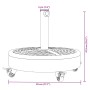 Round umbrella base with wheels for pole Ø38/48 mm 27 kg by vidaXL, Umbrella bases - Ref: Foro24-4007985, Price: 69,88 €, Dis...