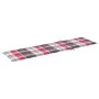 Sun lounger with red checkered cushion solid teak wood by vidaXL, Loungers - Ref: Foro24-3063019, Price: 292,54 €, Discount: %