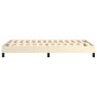 Estructura de cama sin colchón cuero sintético crema 120x200 cm