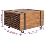Mesa auxiliar de madera de teca 60x60x38 cm de vidaXL, Mesas auxiliares - Ref: Foro24-244515, Precio: 83,89 €, Descuento: %