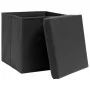 Storage boxes with lids 10 pcs black fabric 32x32x32 cm by vidaXL, Storage baskets - Ref: Foro24-288334, Price: 62,25 €, Disc...