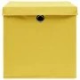 Storage boxes with lids 4 pcs fabric yellow 32x32x32 cm by vidaXL, Storage baskets - Ref: Foro24-288366, Price: 31,07 €, Disc...