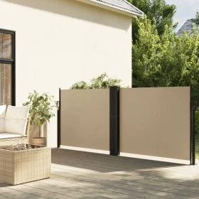 Beige retractable side awning 120x600 cm by vidaXL, Umbrellas - Ref: Foro24-4004600, Price: 114,21 €, Discount: %