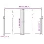 Taupe gray retractable side awning 180x600 cm by vidaXL, Umbrellas - Ref: Foro24-4004649, Price: 141,75 €, Discount: %