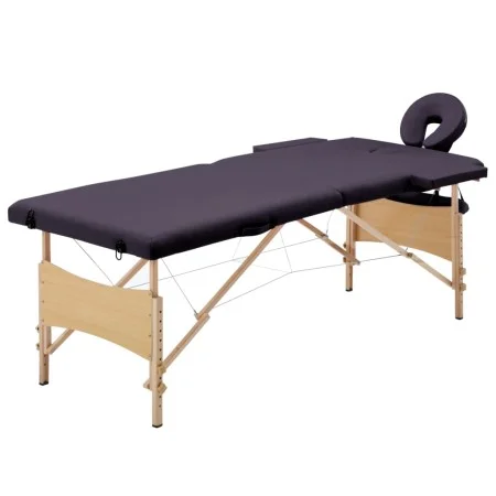 Klappbare Massageliege 2 Zonen Holz lila von vidaXL, Massageliegen - Ref: Foro24-110186, Preis: 166,67 €, Rabatt: %