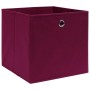 Aufbewahrungsboxen 4 Stück dunkelroter Stoff 32x32x32 cm von vidaXL, Aufbewahrungskörbe - Ref: Foro24-288341, Preis: 25,36 €,...
