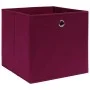 Storage boxes 4 pcs dark red fabric 32x32x32 cm by vidaXL, Storage baskets - Ref: Foro24-288341, Price: 24,87 €, Discount: %