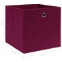 Aufbewahrungsboxen 4 Stück dunkelroter Stoff 32x32x32 cm von vidaXL, Aufbewahrungskörbe - Ref: Foro24-288341, Preis: 25,36 €,...