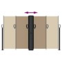 Taupe gray retractable side awning 140x1000 cm by vidaXL, Umbrellas - Ref: Foro24-4004724, Price: 129,93 €, Discount: %