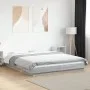 Sonoma gray wood bed frame with LED lights 160x200 cm by vidaXL, Beds and slatted bases - Ref: Foro24-3281089, Price: 187,44 ...
