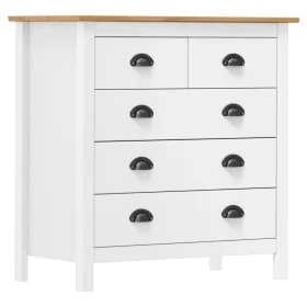 Hill Nachttisch aus massivem weißem Kiefernholz 79x40x80 cm von vidaXL, Sideboards - Ref: Foro24-288918, Preis: 168,35 €, Rab...