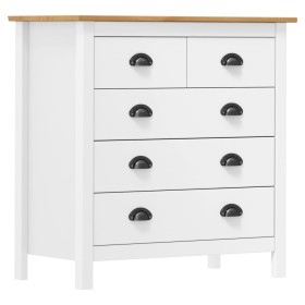 Hill Nachttisch aus massivem weißem Kiefernholz 79x40x80 cm von vidaXL, Sideboards - Ref: Foro24-288918, Preis: 195,66 €, Rab...
