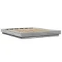 Sonoma gray wood bed frame with LED lights 160x200 cm by vidaXL, Beds and slatted bases - Ref: Foro24-3281089, Price: 187,44 ...