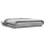 Bed frame with LED lights concrete gray wood 150x200 cm by vidaXL, Beds and slatted bases - Ref: Foro24-3281094, Price: 178,1...