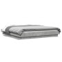 Estructura cama con luces LED madera gris hormigón 150x200 cm de vidaXL, Camas y somieres - Ref: Foro24-3281094, Precio: 180,...