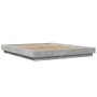 Estructura cama con luces LED madera gris hormigón 150x200 cm de vidaXL, Camas y somieres - Ref: Foro24-3281094, Precio: 180,...
