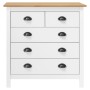 Hill bedside table solid white pine wood 79x40x80 cm by vidaXL, Sideboards - Ref: Foro24-288918, Price: 195,66 €, Discount: %