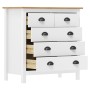 Hill bedside table solid white pine wood 79x40x80 cm by vidaXL, Sideboards - Ref: Foro24-288918, Price: 195,66 €, Discount: %