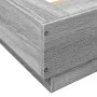 Estructura cama con luces LED madera gris Sonoma 150x200 cm de vidaXL, Camas y somieres - Ref: Foro24-3281096, Precio: 187,07...