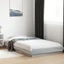 Bed frame with LED lights Sonoma gray wood 90x200 cm by vidaXL, Beds and slatted bases - Ref: Foro24-3281124, Price: 159,47 €...