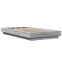 Bed frame with LED lights Sonoma gray wood 90x200 cm by vidaXL, Beds and slatted bases - Ref: Foro24-3281124, Price: 159,47 €...