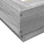 Bed frame with LED lights Sonoma gray wood 90x200 cm by vidaXL, Beds and slatted bases - Ref: Foro24-3281124, Price: 159,47 €...