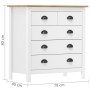 Hill bedside table solid white pine wood 79x40x80 cm by vidaXL, Sideboards - Ref: Foro24-288918, Price: 195,66 €, Discount: %