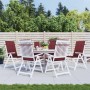 Kissen für Hochlehner, 6 Stück, roter Melange-Stoff von vidaXL, Kissen für Stühle und Sofas - Ref: Foro24-4002441, Preis: 83,...