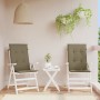 High back chair cushions 2 pcs taupe melange fabric 120x50x4cm by vidaXL, Cushions for chairs and sofas - Ref: Foro24-4002436...