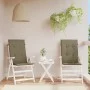 Kissen für Hochlehner, 2 Stück, taupefarbener Melange-Stoff, 120 x 50 x 4 cm von vidaXL, Kissen für Stühle und Sofas - Ref: F...