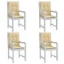 Kissen für niedrige Rückenlehne, 4 Einheiten, beige Melange-Stoff, 100 x 50 x 4 cm von vidaXL, Kissen für Stühle und Sofas - ...