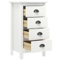 Hill Nachttisch aus massivem Kiefernholz weiß 46x35x49,5 cm von vidaXL, Sideboards - Ref: Foro24-288912, Preis: 114,51 €, Rab...
