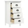 Mesita de noche Hill madera maciza de pino blanco 46x35x49,5 cm de vidaXL, Aparadores - Ref: Foro24-288912, Precio: 107,85 €,...