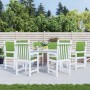 Cojines silla respaldo bajo 6 ud tela verde melange 100x50x4 cm de vidaXL, Cojines para sillas y sofás - Ref: Foro24-4002462,...