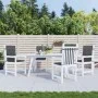 Niedriglehner-Stuhlkissen, 4 Einheiten, anthrazitgrauer Melange-Stoff von vidaXL, Kissen für Stühle und Sofas - Ref: Foro24-4...