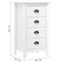 Mesita de noche Hill madera maciza de pino blanco 46x35x49,5 cm de vidaXL, Aparadores - Ref: Foro24-288912, Precio: 107,85 €,...