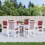 Niedriglehner-Stuhlkissen, 6 Einheiten, roter Melange-Stoff von vidaXL, Kissen für Stühle und Sofas - Ref: Foro24-4002474, Pr...
