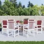 Niedriglehner-Stuhlkissen, 6 Einheiten, roter Melange-Stoff von vidaXL, Kissen für Stühle und Sofas - Ref: Foro24-4002474, Pr...