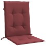 Cojines para silla respaldo bajo 6 ud tela rojo tinto melange