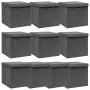 Storage boxes with lids 10 pcs gray fabric 32x32x32 cm by vidaXL, Storage baskets - Ref: Foro24-288336, Price: 71,67 €, Disco...