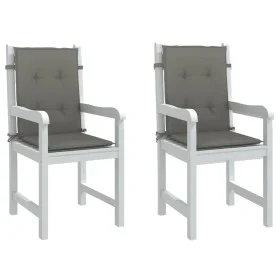 Niedriglehner-Stuhlkissen, 2 Einheiten, dunkelgrauer Melange-Stoff von vidaXL, Kissen für Stühle und Sofas - Ref: Foro24-4002...