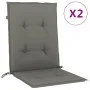 Low back chair cushions 2 units dark gray melange fabric by vidaXL, Cushions for chairs and sofas - Ref: Foro24-4002448, Pric...