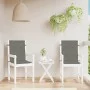 Low back chair cushions 2 units dark gray melange fabric by vidaXL, Cushions for chairs and sofas - Ref: Foro24-4002448, Pric...