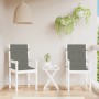 Niedriglehner-Stuhlkissen, 2 Einheiten, dunkelgrauer Melange-Stoff von vidaXL, Kissen für Stühle und Sofas - Ref: Foro24-4002...
