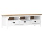 TV-Schrank Hill aus massivem weißem Kiefernholz, 158 x 40 x 47 cm von vidaXL, TV-Möbel - Ref: Foro24-288930, Preis: 162,94 €,...