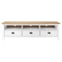 TV-Schrank Hill aus massivem weißem Kiefernholz, 158 x 40 x 47 cm von vidaXL, TV-Möbel - Ref: Foro24-288930, Preis: 162,94 €,...