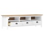 TV-Schrank Hill aus massivem weißem Kiefernholz, 158 x 40 x 47 cm von vidaXL, TV-Möbel - Ref: Foro24-288930, Preis: 162,94 €,...