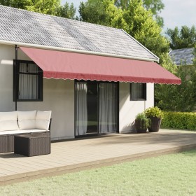 Tela de cenefa de toldo de repuesto rayas burdeos 6 m de vidaXL, Toldos - Ref: Foro24-367779, Precio: 16,83 €, Descuento: %